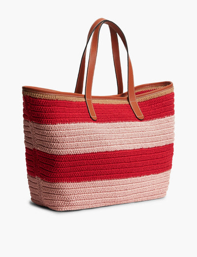 M&S Tommy Hilfiger TH Nautical Pure Cotton Striped Tote Bag- Buy online at McGrocer