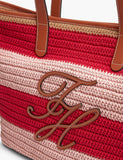 Tommy Hilfiger pure cotton striped tote bag, imported from the UK