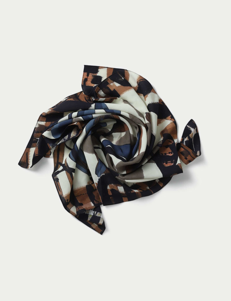 TP check and floral 100% polyester scarf, UK version
