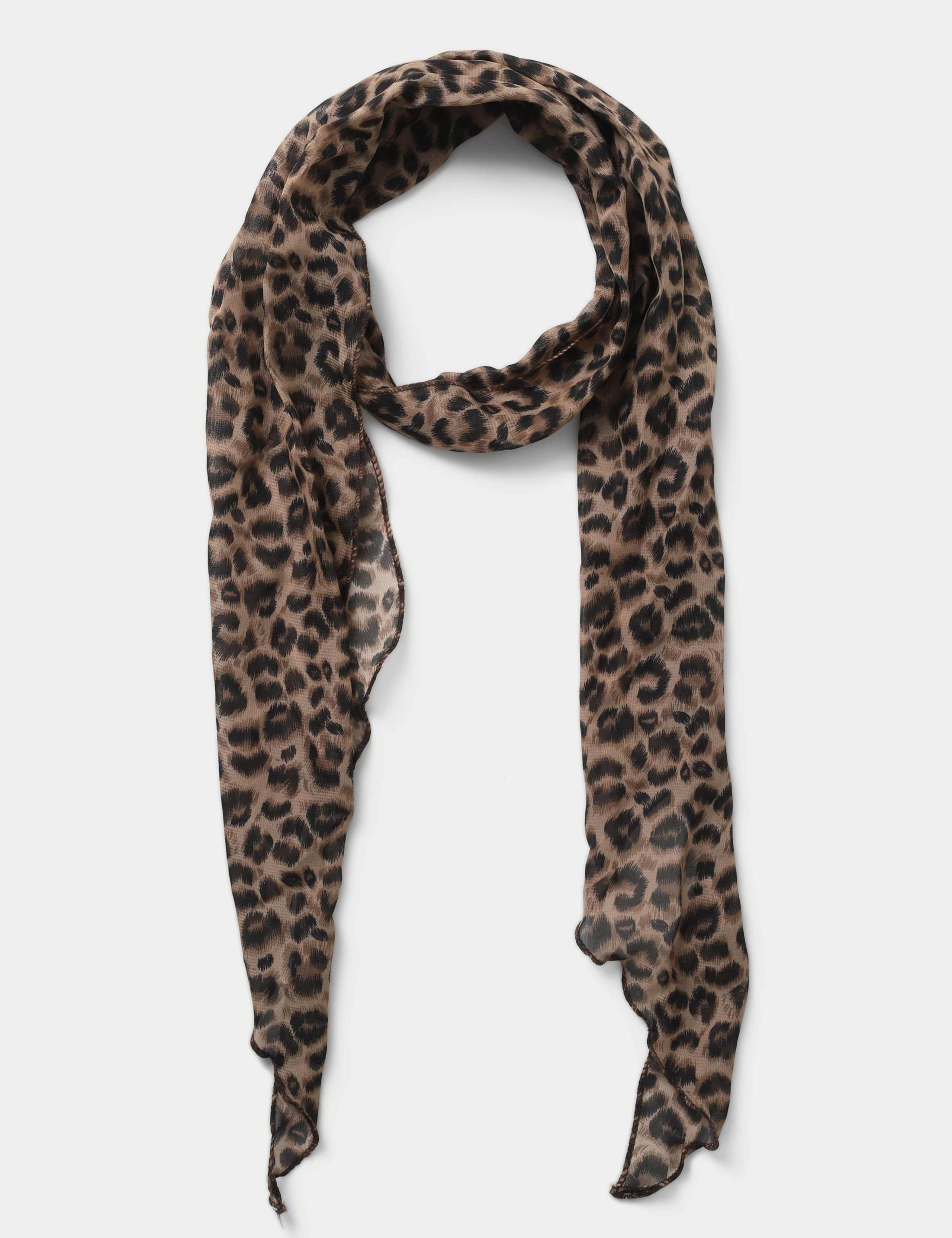 TP Leopard Skinny Scarf (British brand)