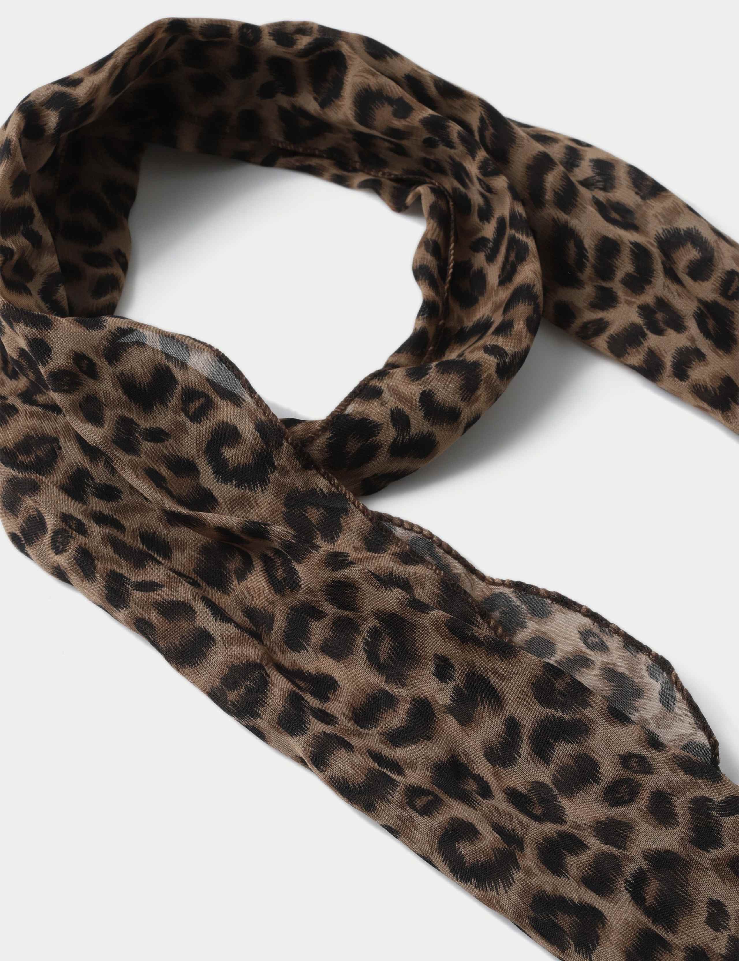 TP Leopard Skinny Scarf (British brand)