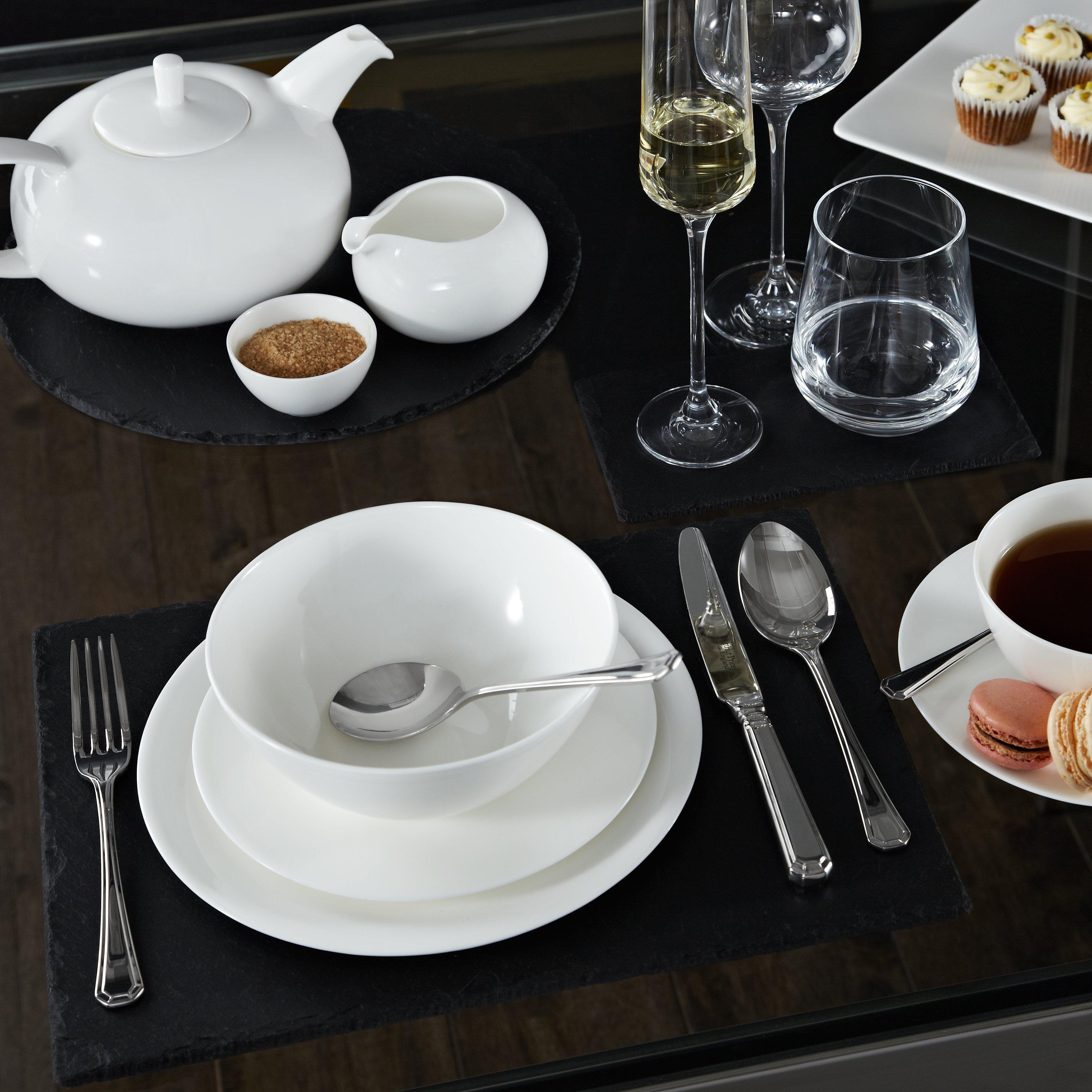 Selbrae House rectangular slate placemats set of 2 black (British brand)