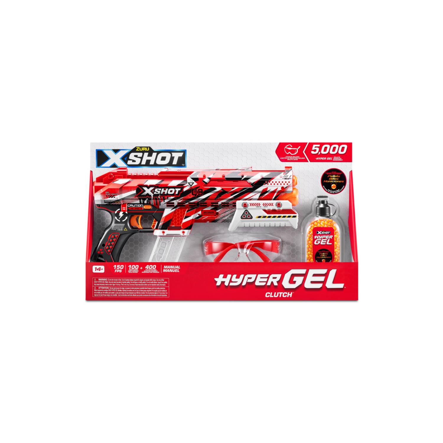 X-Shot Hyper Gel Clutch Blaster toy blaster, imported from the UK