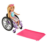 Barbie Chelsea wheelchair doll with rolling wheels (British brand)