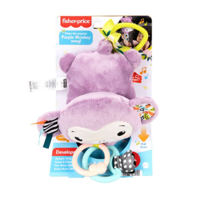 Fisher-Price Sing & Go Purple Monkey stroller toy, UK version