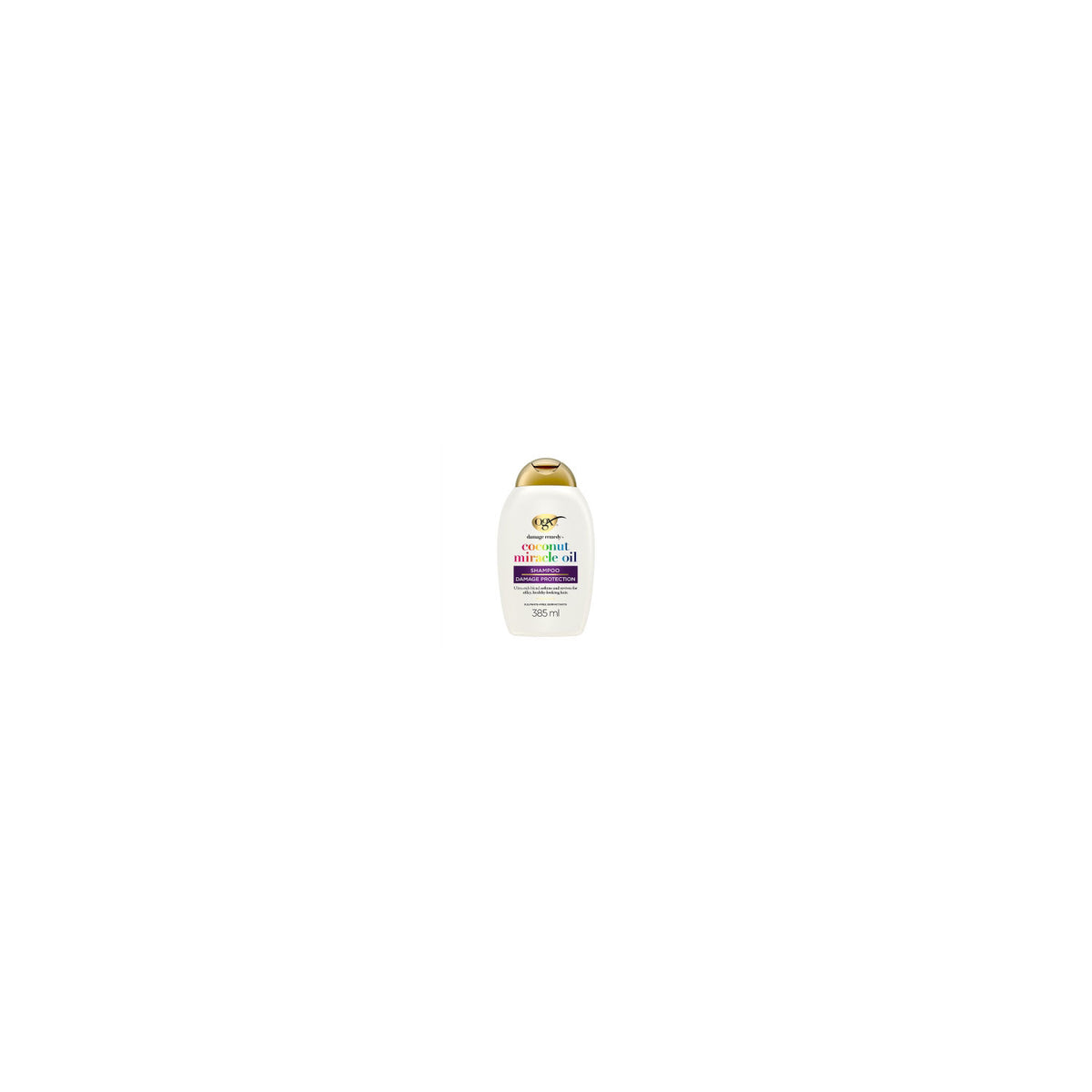 OGX Damage Remedy+ Coconut Oil Shampoo bottle 385ml, imported from the UK