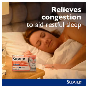 Sudafed Congestion Headache Relief Day Night Capsules Pack of 16 (British brand)