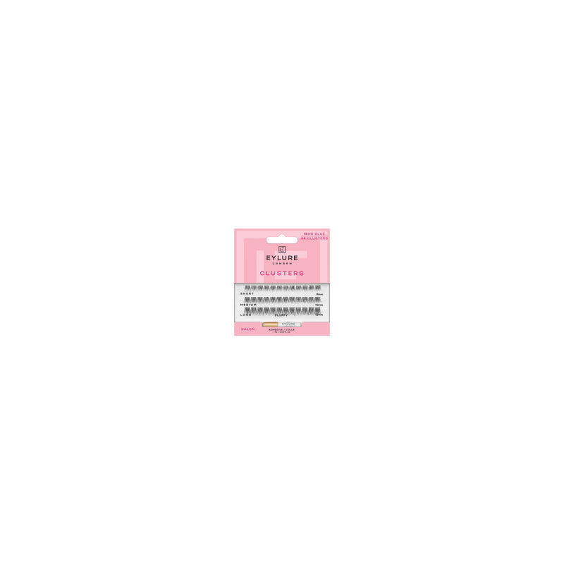 Eylure Fluffy Clusters false eyelash set with glue - British product
