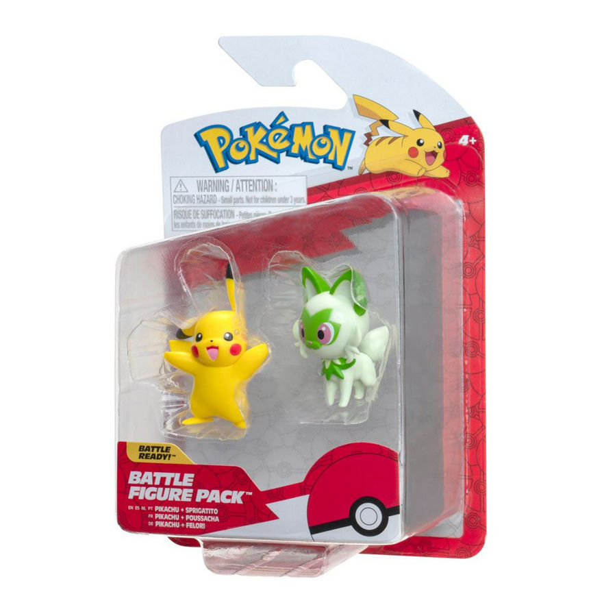 Pokemon Sprigatito and Pikachu Battle Figures GOODS ASDA   