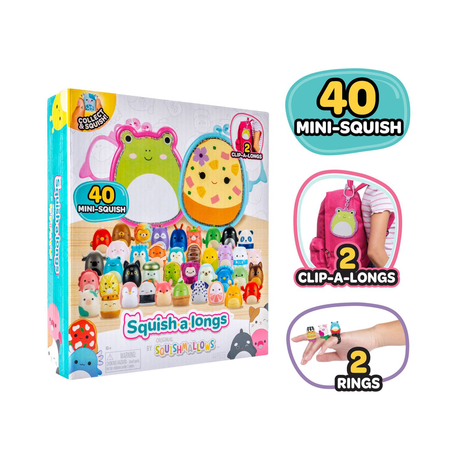 Squishmallows 40-pack plush toy bundle with clip - British product