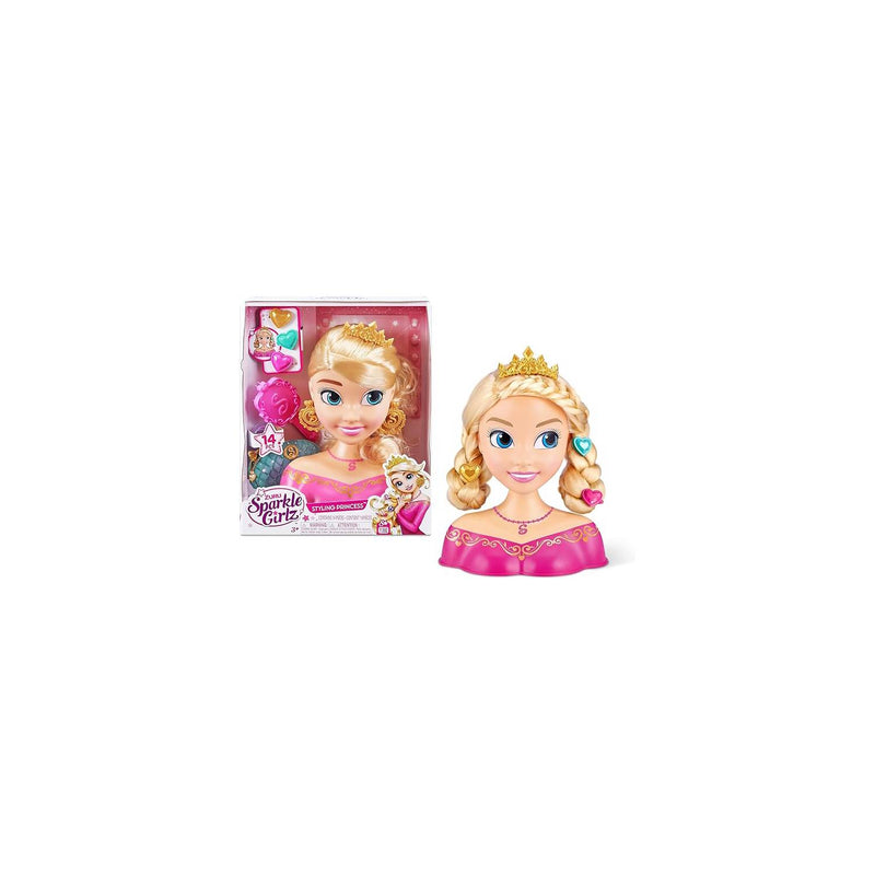 ZURU Sparkle Girlz princess styling head with accessories - British product