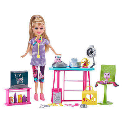 Sparkle Girlz Vet Clinic playset with doll and pets, imported from the UK