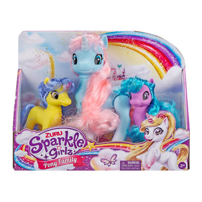 ZURU Sparkle Girlz unicorn toy set of 3, imported from the UK