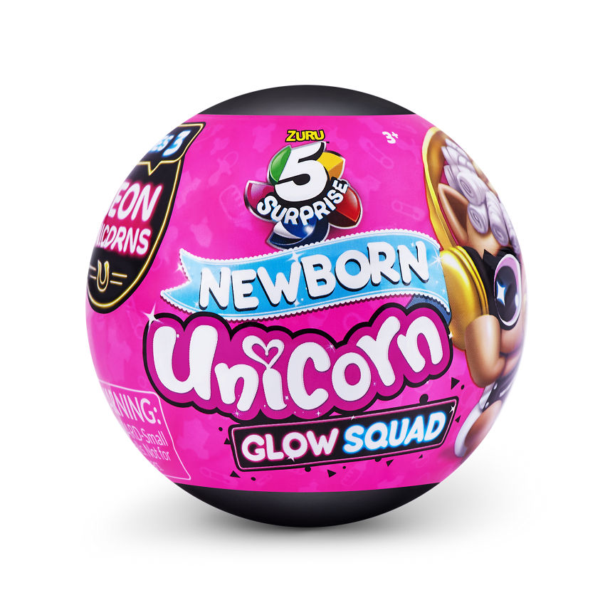 5 Surprise Newborn Unicorn Glow Squad Collectable (Age 3+ Years)