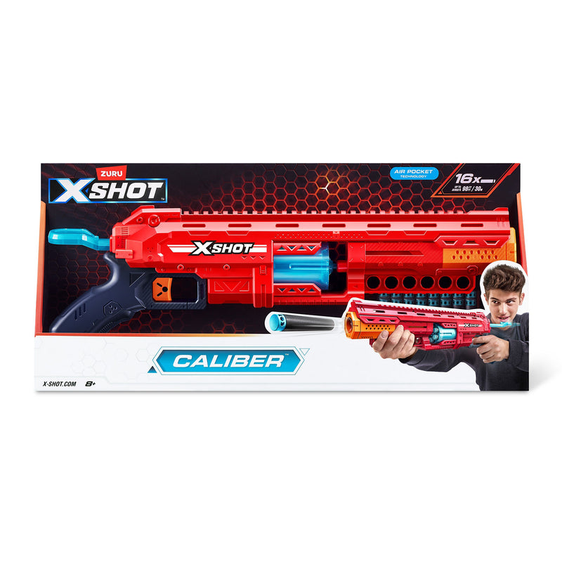 X-Shot Caliber 6 dart blaster (British brand)