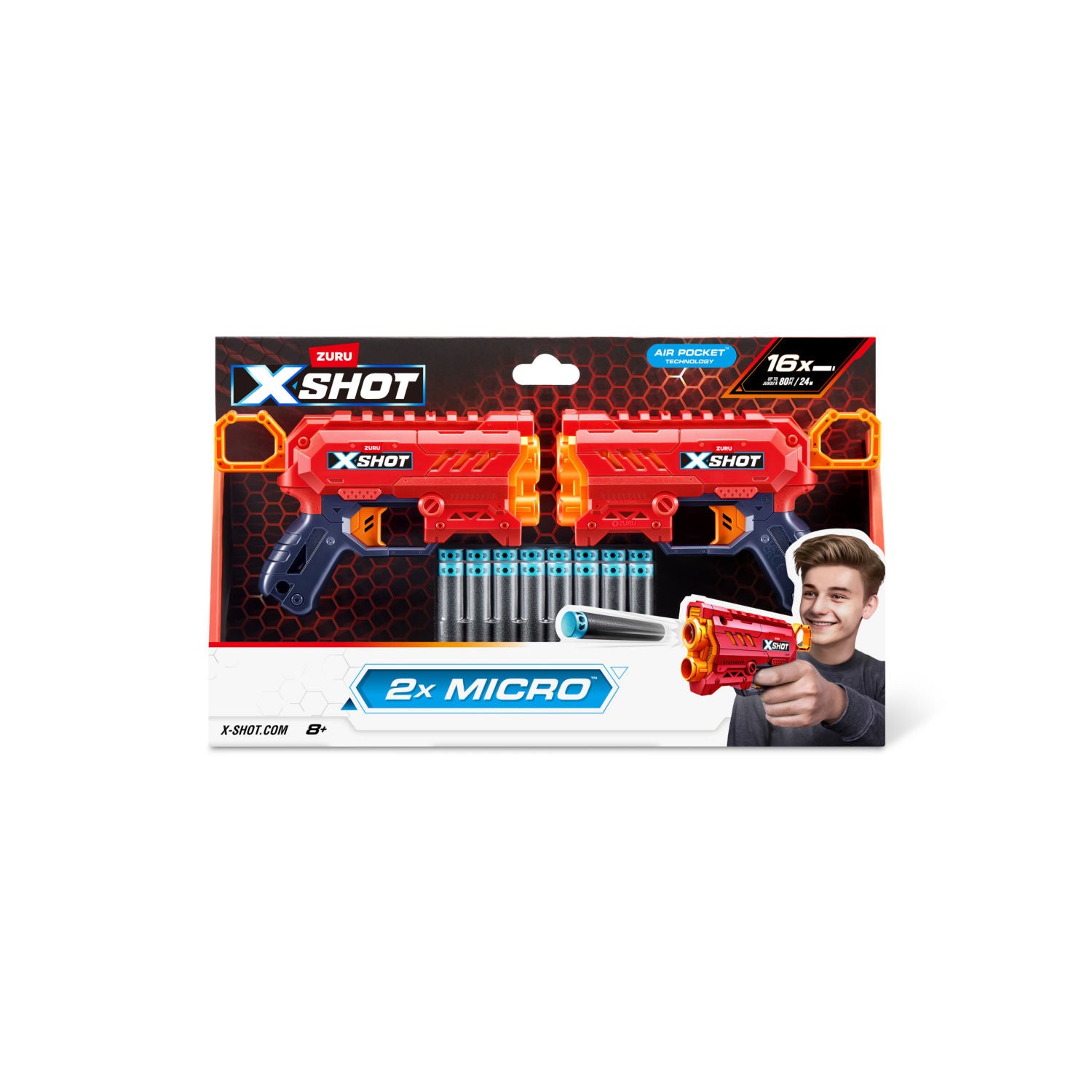 ZURU Excel Micro blaster twin pack 16 darts (British brand)