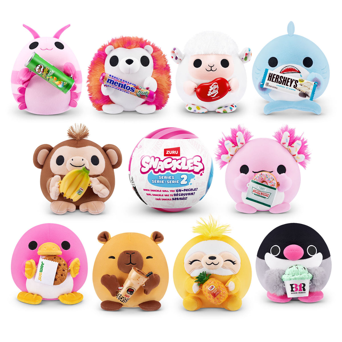Snackles plush toy with mini snack 5 inch - British product