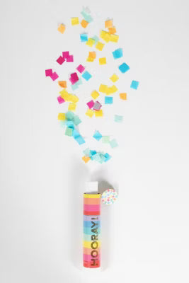 Amscan rainbow confetti cannon - British product