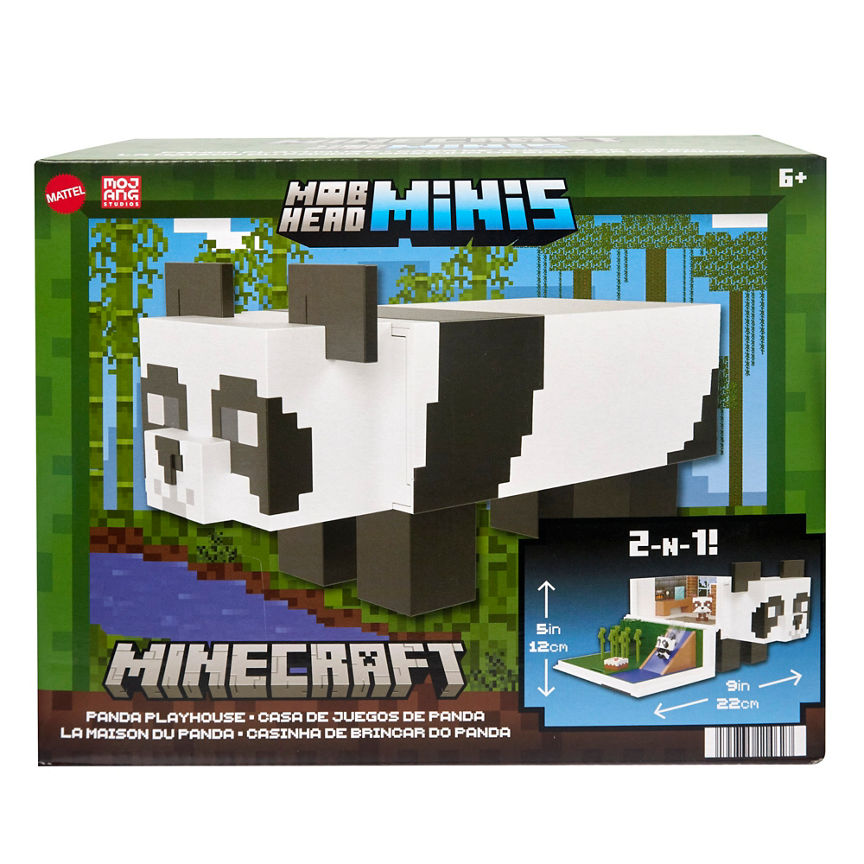 Minecraft Mob Head Minis Panda Playset GOODS ASDA   