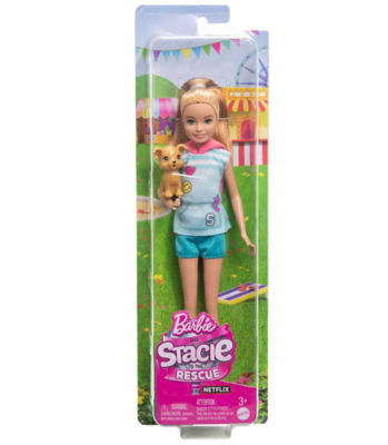 Barbie Stacie doll with puppy and sporty clothes - British product