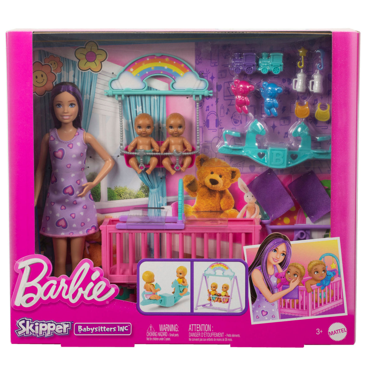 Barbie twinning nursery doll playset - British product