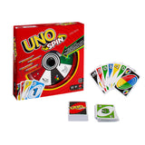 UNO Spin card game with spinner for ages 7 and up, UK version
