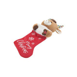 Animated singing cow Christmas stocking with snowflake print (British brand)