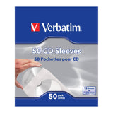 Verbatim paper CD sleeves 50pk (British brand)