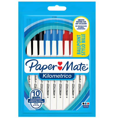 Papermate Kilometrico ballpoint pens pack of 10, imported from the UK