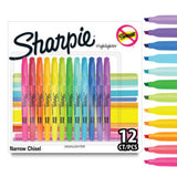 Sharpie Pocket Highlighters 12 pack assorted chisel tip (British brand)