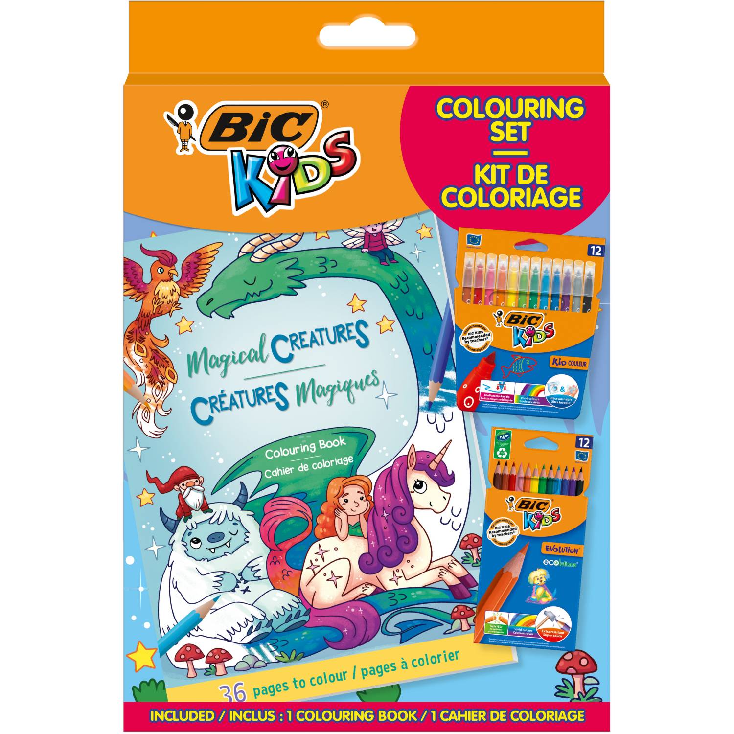 BIC Kids Magical Creatures colouring set - British product