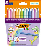 Bic Kids colouring felt tips pastel pack of 12, imported from the UK