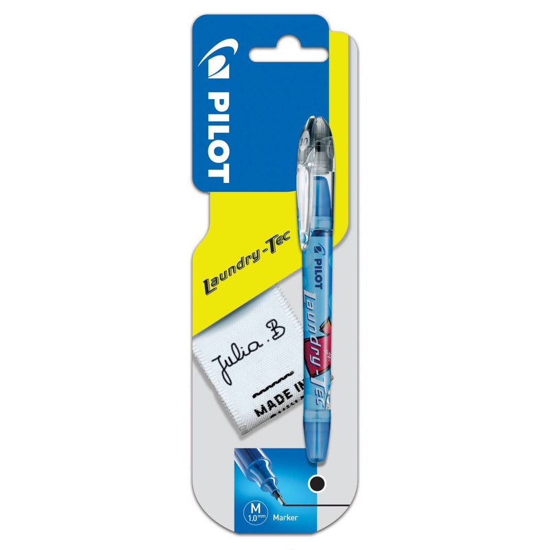 Pilot black medium tip laundry marker pen - British product