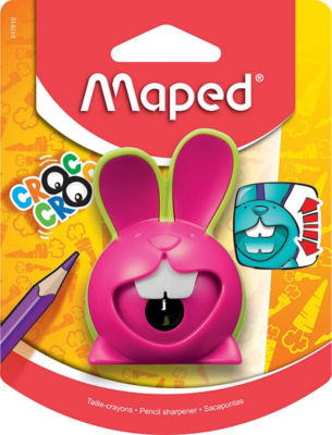 Maped Hasen-Innovation Bleistiftanspitzer in verschiedenen Farben, Lernanspitzer für Kinder