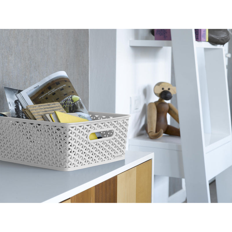 Curver My Style Medium Rectangular Grey storage basket 13L - British product
