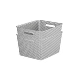 Curver rectangular grey storage basket 18L - British product
