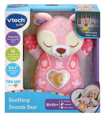 VTech Soothing Sounds Bear pink, imported from the UK