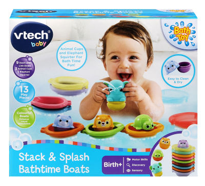 ASDA VTech Stack and Splash Bathtime Boats Bathtime Toy Set- Buy online at McGrocer