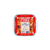 Pyrex 1L square air fryer tray borosilicate glass - British product