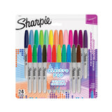 Sharpie Permanent Markers fine point 24 count assorted colours, UK version