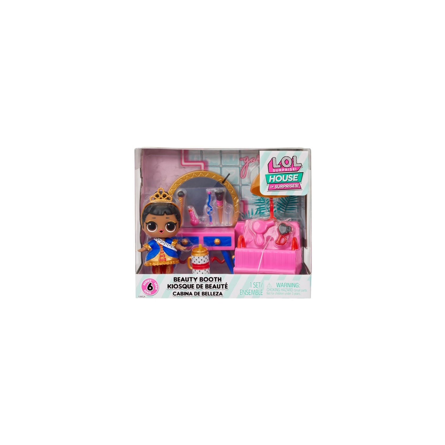LOL Surprise Beauty Booth playset with Her Majesty doll - British product