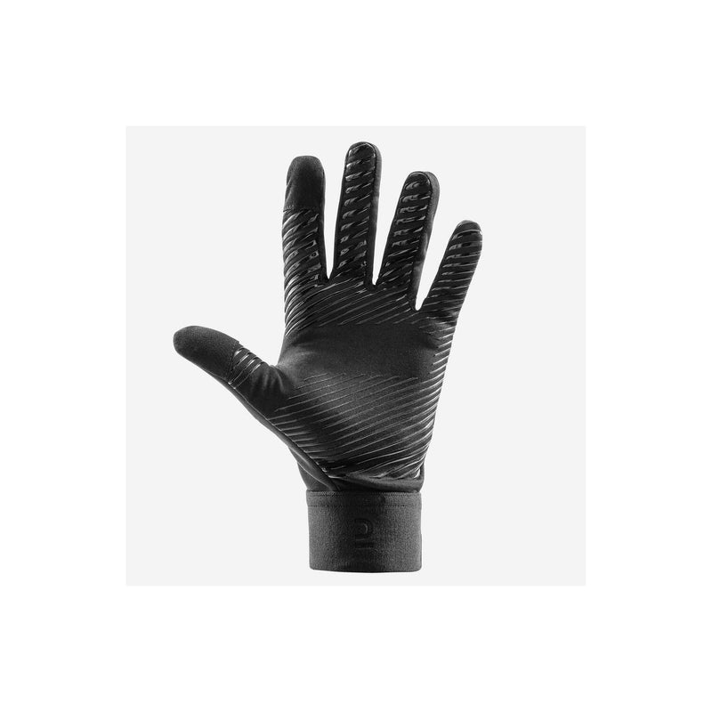 Decathlon Keepwarm adult gloves in black, fleece-lined, imported from the UK