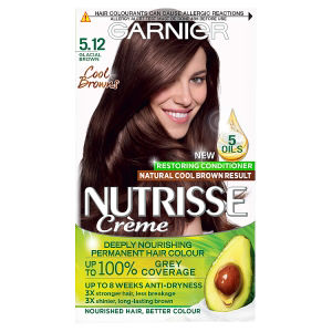 Garnier Nutrisse Glacial Brown permanent hair dye, imported from the UK