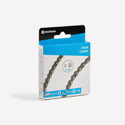 Decathlon 3 to 8 Speed Bike Chain 118 Links - British product