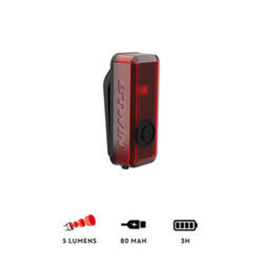 Decathlon LED USB Rear Bike Light 5 Lumens