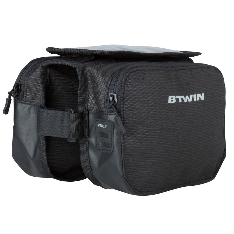 Decathlon double bike frame bag 2L black, UK version
