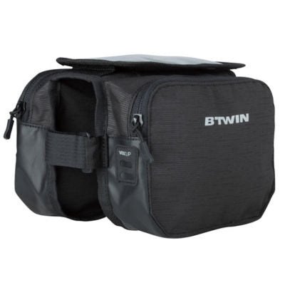 Decathlon double bike frame bag 2L black, UK version