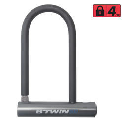 Decathlon Mini Grau Fahrrad Bügelschloss Fahrradsicherheitsschloss