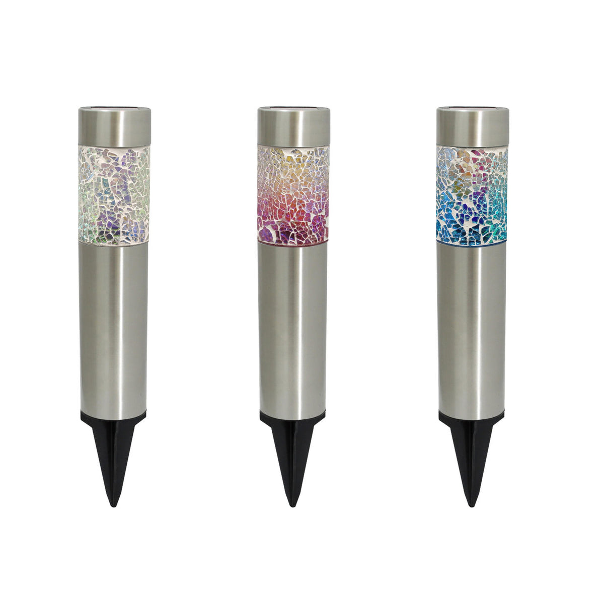 George Home mosaic pillar lights 3 pack 6.2x6.2x38cm (British brand)