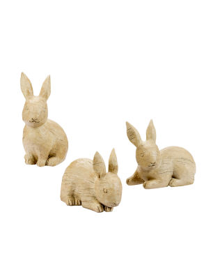 George Home rabbit ornaments 3 pack assorted sizes - British product